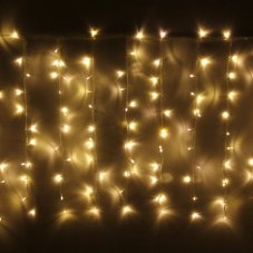 Гирлянда для дома ЗАНАВЕС \"Мерцание\" ш1,5* в2,5 м 360 ламп LED, прозрач.пров, авторежим, IP-20, Тепл